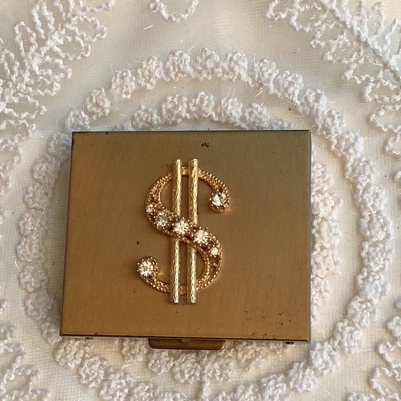 VINTAGE “MENDA” 1950s 1960s PETTY CASH 💰 COIN COMPACT CASE, Goldtone Metal - Picture 1 of 5